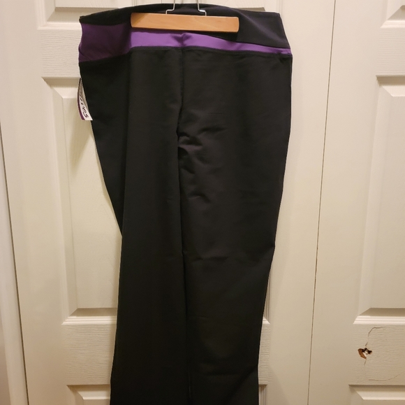 Stride Tummy Control Pants Black/Purple Size XL - Picture 4 of 6